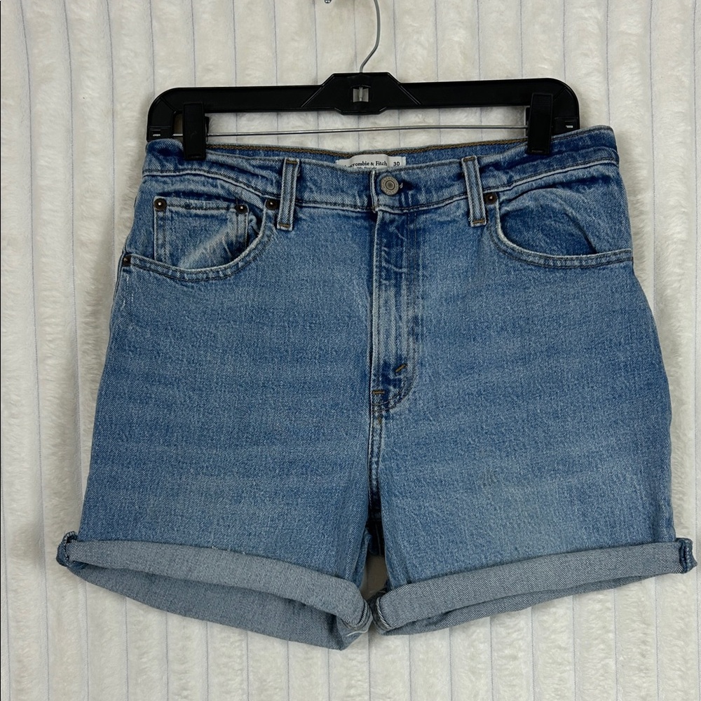 Abercrombie and Fitch high-rise cut off jean shorts size 30